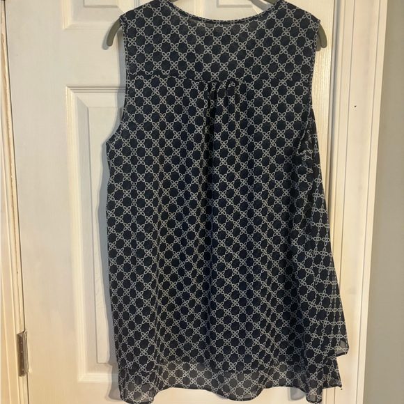 Cristina B Tank Top Blue with White Design Medium (EUC) - Picture 3 of 3